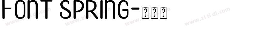 Font spring字体转换